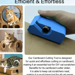 1pc DIY Cat Scratch Board Cutter Tool - Manual Cardboard Cutting Device with Sharp Edge Creation for Scratch Boards, Boxes, Gift Decorations - Safe for Cats, Easy-to-Use Household Crafting Tool