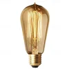 1pc Edison Light Bulbs ST58 40w Vintage Antique Tungsten Filament Incandescent Bulbs E26/E27 Base Light Bulbs for Decorative Pendant Lighting 220V Amber Glass