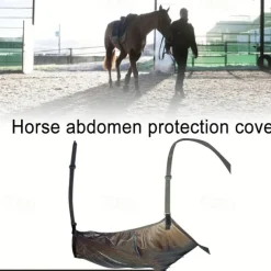 1pc EquiStar Horse Fly Mask with Breathable Mesh - Scratch-Resistant Equine Abdominal Netting for Insect Protection - Comfortable Blended Material Horse Fly Guard for Outdoor Use