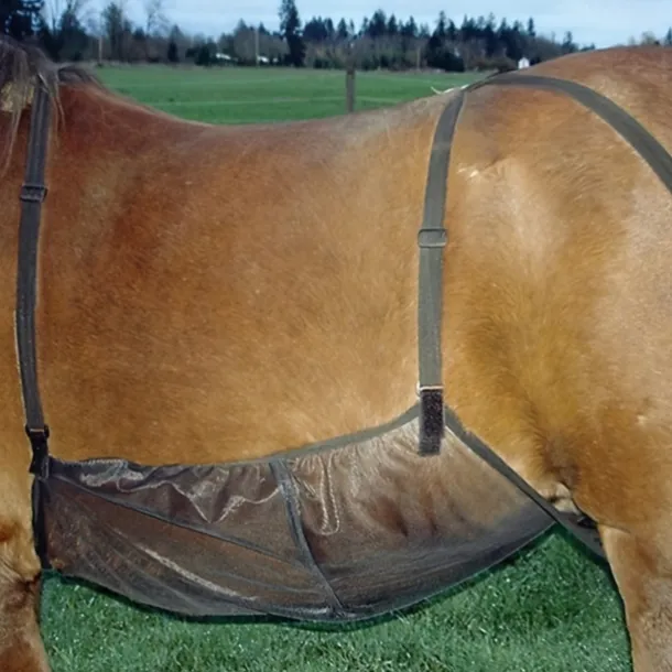 1pc EquiStar Horse Fly Mask with Breathable Mesh - Scratch-Resistant Equine Abdominal Netting for Insect Protection - Comfortable Blended Material Horse Fly Guard for Outdoor Use