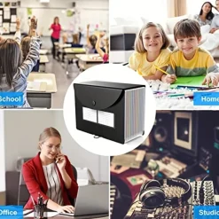 1pc Expanding File Folder 13/25 Pockets Accordian File Organizer Portable Expandable Plastic Filing Box Accordion Bill/Paper/Document/Receipt Organizer Folders (A4/Letter Size), Back to School Gift