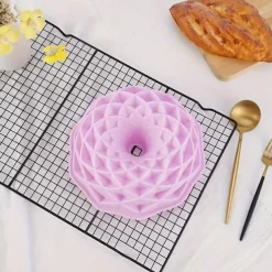 1pc Flower Bloom Shape Cake Baking Pan, Silicone 3D Modeling Suitable For DIY Baking Cake, Chocolate, Ice-cream, Fudge Jelly And Other Production, Baking Tools, Kitchen Gadgets Supplies