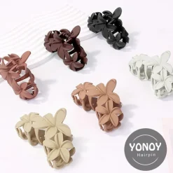 1PC Flower Hair Clips for Women,Non-Slip Matte Flower Hair Clips for Women,Hawaiian Hair Flower Clip Large Plumeria Hair Clip Strong Hold Hair Claws Cute Clip Beach Hair Accessories