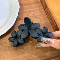 1PC Flower Hair Clips for Women,Non-Slip Matte Flower Hair Clips for Women,Hawaiian Hair Flower Clip Large Plumeria Hair Clip Strong Hold Hair Claws Cute Clip Beach Hair Accessories