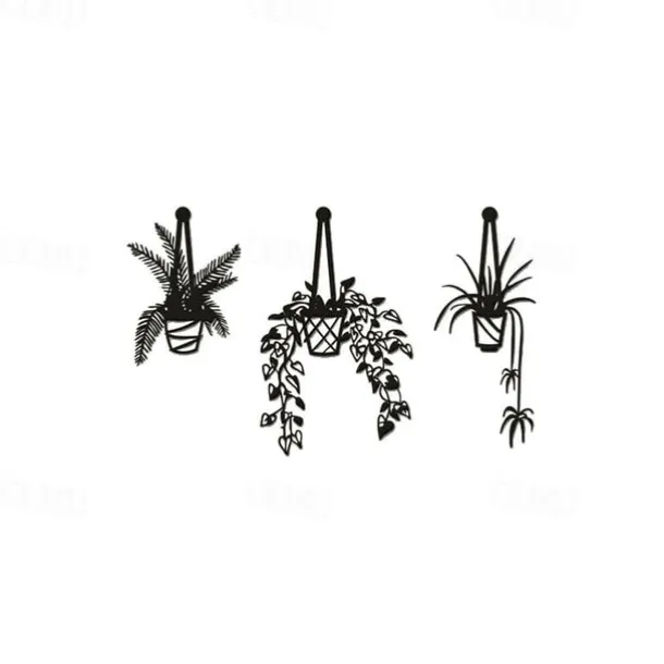 1pc Flowers Vases Metal Wall Art Outdoor Decor Rust Proof Wall Sculpture Ideal For Garden, Home, Farmhouse, Patio And Bedroom