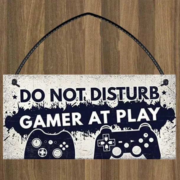 1pc Game Wall Hanging, Game Pattern Plaque Sign Wll Decor Accessories, For Pet Shop Cafe Room Decor Household Items 4''x8'' (10cmx20cm)