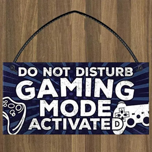 1pc Game Wall Hanging, Game Pattern Plaque Sign Wll Decor Accessories, For Pet Shop Cafe Room Decor Household Items 4''x8'' (10cmx20cm)