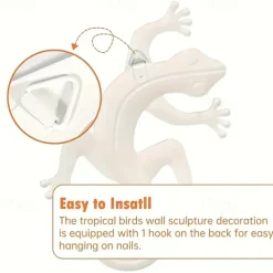 1pc Gecko Metal Wall Art Decor 3D Gecko Hanging Metal Wall Art Hanging Wall Decor For Indoor Outdoor Home Office Bathroom Kitchen Bedroom Living Room Garden 14x21.8cm/5.5''x8.6''