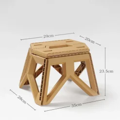 1Pc Heavy Duty Folding Stool Collapsible Stool Thick Plastic, Portable & Easy Carry for Camping & Outdoor Use
