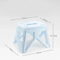 1Pc Heavy Duty Folding Stool Collapsible Stool Thick Plastic, Portable & Easy Carry for Camping & Outdoor Use