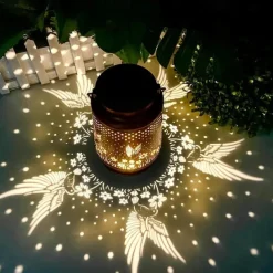 1pc Hummingbird Solar Lantern Lights, Outdoor Hanging Metal Decor Lanterns-Waterproof LED Decorative Light for Garden Patio Yard Lawn Backyard Front Porch As Gifts for Mom Grandma Women