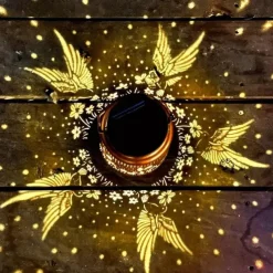 1pc Hummingbird Solar Lantern Lights, Outdoor Hanging Metal Decor Lanterns-Waterproof LED Decorative Light for Garden Patio Yard Lawn Backyard Front Porch As Gifts for Mom Grandma Women