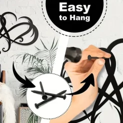 1pc Infinity Heart Black Metal Wall Art Heart-shaped Metal Wall Decor Love Sign Plaque Bedroom Ornaments For Home Wedding Indoor Outdoor Christmas Gifts