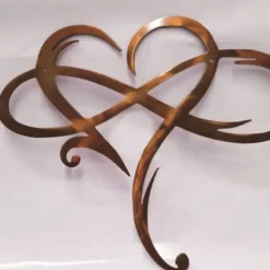 1pc Infinity Heart Black Metal Wall Art Heart-shaped Metal Wall Decor Love Sign Plaque Bedroom Ornaments For Home Wedding Indoor Outdoor Christmas Gifts