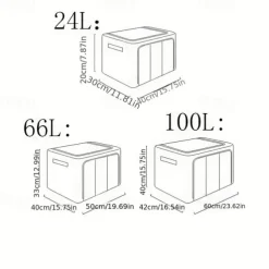 1pc Large Capacity Clothes Storage Box, Dustproof Clothing Quilt Organizer, Foldable Container For Dorm, Home