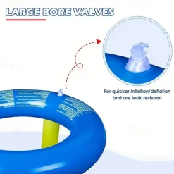 1pc Large Floating Volleyball Net and Basketball Hoop - Inflatable Pool Game Set for Water Fun - Durable and Easy to Assemble - Perfect for Backyard Pool Parties and Outdoor Games