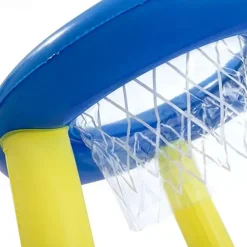 1pc Large Floating Volleyball Net and Basketball Hoop - Inflatable Pool Game Set for Water Fun - Durable and Easy to Assemble - Perfect for Backyard Pool Parties and Outdoor Games