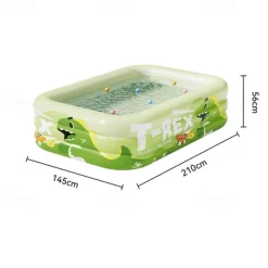 1pc Large Ocean Themed Inflatable Swimming Pool with Marine Life Design (Turtles, Clownfish, Seahorses) - No Electricity Needed, Easy Setup & Portable PVC Pool for Beach, Parties, Weddings, Music Fest