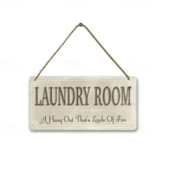 1pc, Laundry Wooden Signs Wood Plaque Wood Plate For Laundry Room Hanging Sign Washhouse Door Decoration Home Wall Decor 15x30cm/6''x12''