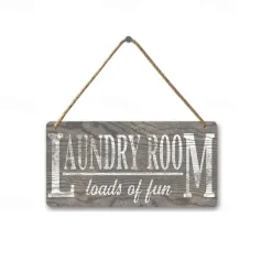 1pc, Laundry Wooden Signs Wood Plaque Wood Plate For Laundry Room Hanging Sign Washhouse Door Decoration Home Wall Decor 15x30cm/6''x12''