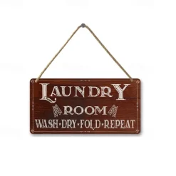 1pc, Laundry Wooden Signs Wood Plaque Wood Plate For Laundry Room Hanging Sign Washhouse Door Decoration Home Wall Decor 15x30cm/6''x12''