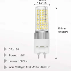 1pc LED Bulbs G12 16W LED 120LEDs Bulb 160W G12 Incandescent Replacement Lights LED Corn Bulb For Street Warehouse Warm White Cold White 85-265 V