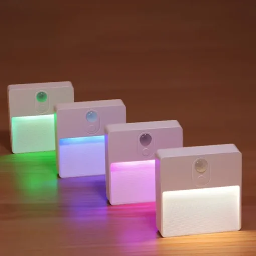 1pc LED Infrared Motion Sensor Night Light, Stepless Dimming Rechargeabl Night Light Automatic On/Off Adjustable Colors for Kitchen, Bedroom, Living Room, Hallway, Bathroom