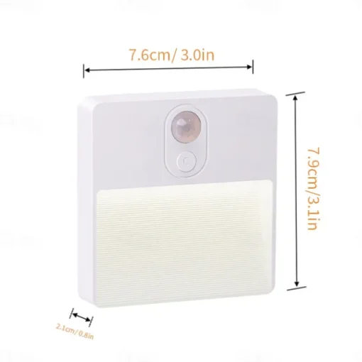 1pc LED Infrared Motion Sensor Night Light, Stepless Dimming Rechargeabl Night Light Automatic On/Off Adjustable Colors for Kitchen, Bedroom, Living Room, Hallway, Bathroom