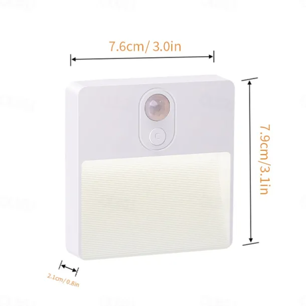 1pc LED Infrared Motion Sensor Night Light, Stepless Dimming Rechargeabl Night Light Automatic On/Off Adjustable Colors for Kitchen, Bedroom, Living Room, Hallway, Bathroom