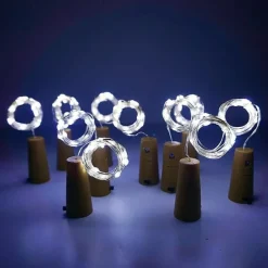 1pc 10LED 1m Solar Wine Bottle Stopper Copper Fairy Strip Wire Outdoor Party Decoration Novelty Night Lamp DIY