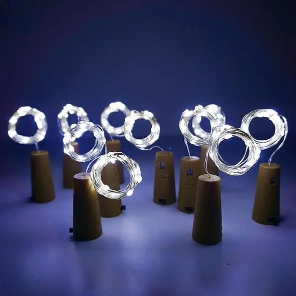 1pc 10LED 1m Solar Wine Bottle Stopper Copper Fairy Strip Wire Outdoor Party Decoration Novelty Night Lamp DIY
