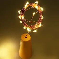 1pc 10LED 1m Solar Wine Bottle Stopper Copper Fairy Strip Wire Outdoor Party Decoration Novelty Night Lamp DIY