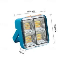 1pc LED Portable Solar Work Light, Rechargeable Magnetic Light, Emergency Worklight with 4 Light Modes for Power Failure, Car Repair, Camping, Construction Job Site