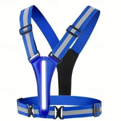 1pc LED Reflective Running Vest Light High Visibility, Rechargeable & Adjustable Lighting for Safe Walking, Running, Cycling Durable & Comfortable Design