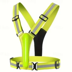 1pc LED Reflective Running Vest Light High Visibility, Rechargeable & Adjustable Lighting for Safe Walking, Running, Cycling Durable & Comfortable Design