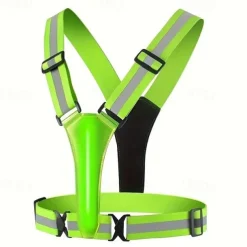 1pc LED Reflective Running Vest Light High Visibility, Rechargeable & Adjustable Lighting for Safe Walking, Running, Cycling Durable & Comfortable Design