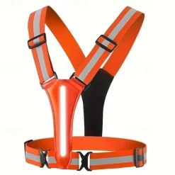 1pc LED Reflective Running Vest Light High Visibility, Rechargeable & Adjustable Lighting for Safe Walking, Running, Cycling Durable & Comfortable Design