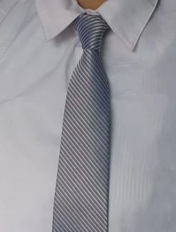 1Pc Light Gray Man Necktie Business Manager Tie Width 8cm Bridegroom Groomsman Tie