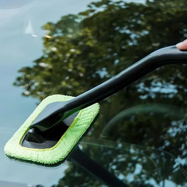 1pc, Long Handle Car Window Windshield Cleaner Brush Kit - Easy To Use Wipe Tool For Cleaning And Protecting Your Windshield - Car Window Brush.