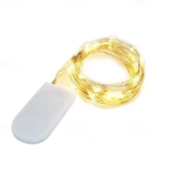 1pc 2m String Lights Outdoor Waterproof String Lights 20 LEDs Warm White White Multi Color for Christmas Party Decorative Batteries Powered