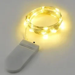 1pc 2m String Lights Outdoor Waterproof String Lights 20 LEDs Warm White White Multi Color for Christmas Party Decorative Batteries Powered