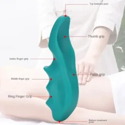 2pc Manual Thumb Saver Massager Full Body Deep Tissue Trigger Point Massage Tool Pain Relief Neck Back Therapy Thumb Protector 3.5x1.8