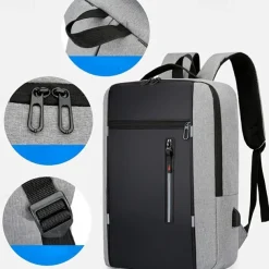 1pc Men's Women's Backpack With USB Charging Port Business Commuter Computer Bag For Business Trip Daily Use Laptop Backpack Multifunctional Student Large Capacity Backpack