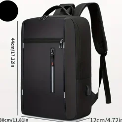 1pc Men's Women's Backpack With USB Charging Port Business Commuter Computer Bag For Business Trip Daily Use Laptop Backpack Multifunctional Student Large Capacity Backpack