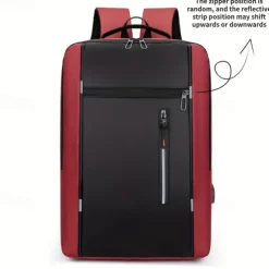1pc Men's Women's Backpack With USB Charging Port Business Commuter Computer Bag For Business Trip Daily Use Laptop Backpack Multifunctional Student Large Capacity Backpack