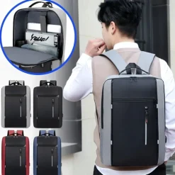 1pc Men's Women's Backpack With USB Charging Port Business Commuter Computer Bag For Business Trip Daily Use Laptop Backpack Multifunctional Student Large Capacity Backpack