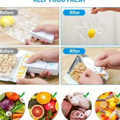 1pc Mini Bag Sealer, USB Rechargeable Portable Sealing Machine, Handheld Heat Vacuum Sealers For Plastic Bags, Kitchen Tools