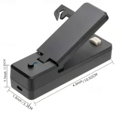 1pc Mini Bag Sealer, USB Rechargeable Portable Sealing Machine, Handheld Heat Vacuum Sealers For Plastic Bags, Kitchen Tools