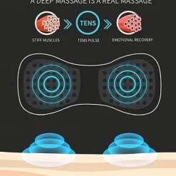 1pc Mini Portable Electric Neck Massager Patch Relieve Back & Shoulder Hip Pain Instantly With Cervical Massage Pad