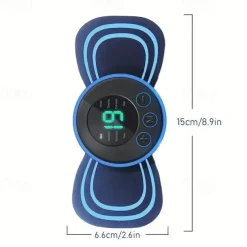 1pc Mini Portable Electric Neck Massager Patch Relieve Back & Shoulder Hip Pain Instantly With Cervical Massage Pad